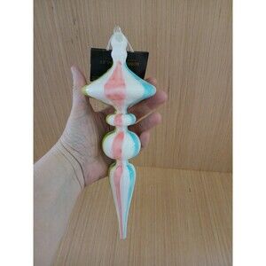 Robert Stanley Large Glass Hanging Christmas Ornament Decoration Colorful NEW